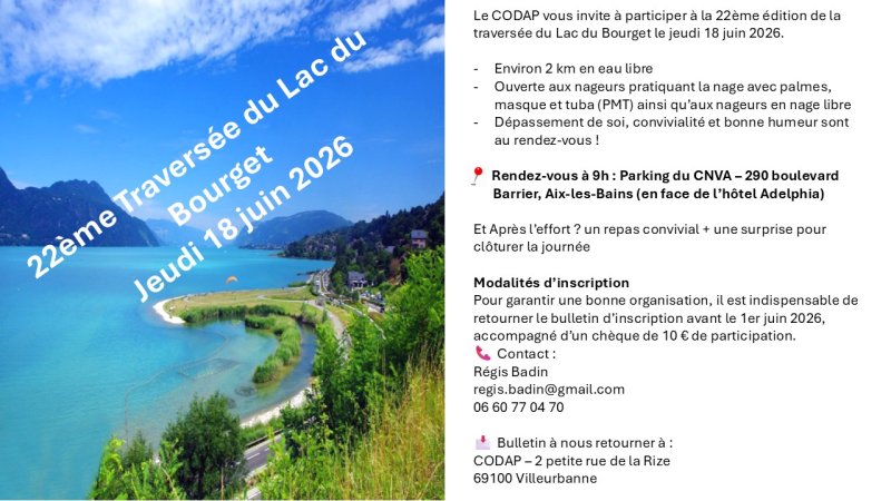 22ème Traversée du Lac du Bourget