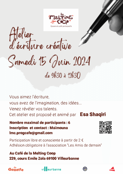 Atelier d'écriture créative