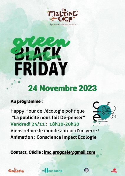 Green Friday 2023 - Happy hour de l'écologie politique