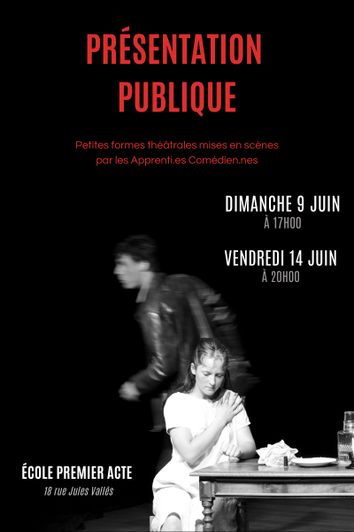 Présentation publique école Premier Acte - formation pro