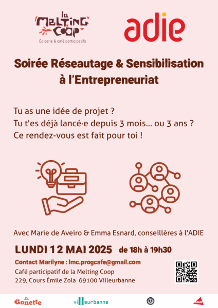 Soirée Entrepreneuriat & Réseautage - avec l'ADIE