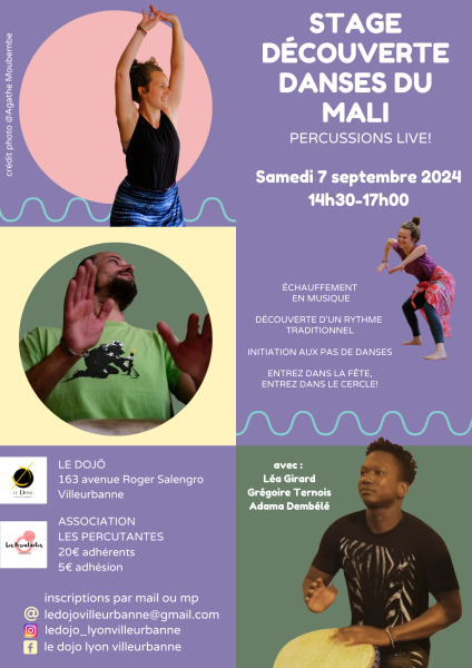 Stage découverte de danses du Mali avec musiciens live