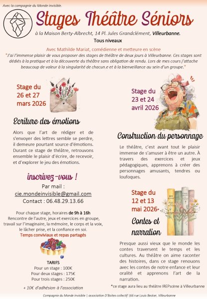 Stage théâtre séniors 