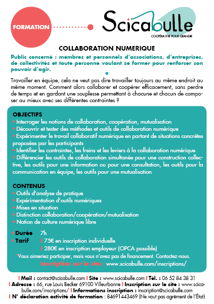 Formation : collaboration numérique