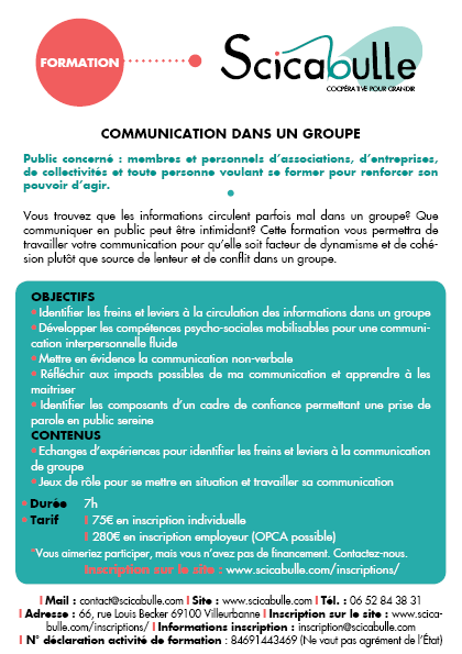 Formation Communication dans un groupe