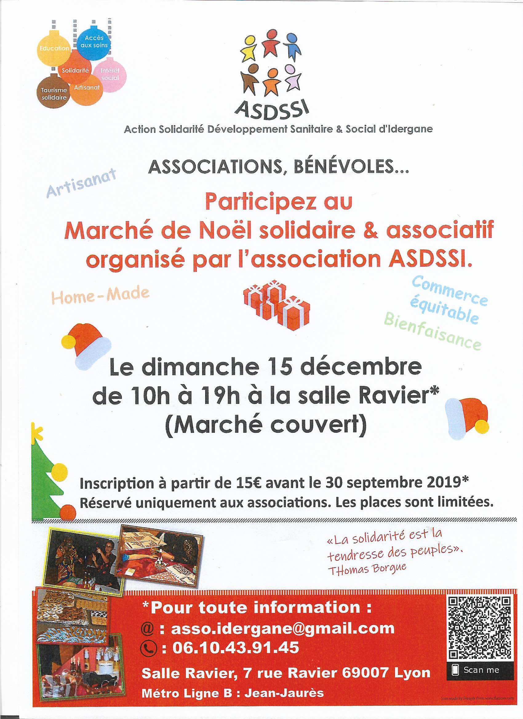 Marché de Noël associatif et solidaire