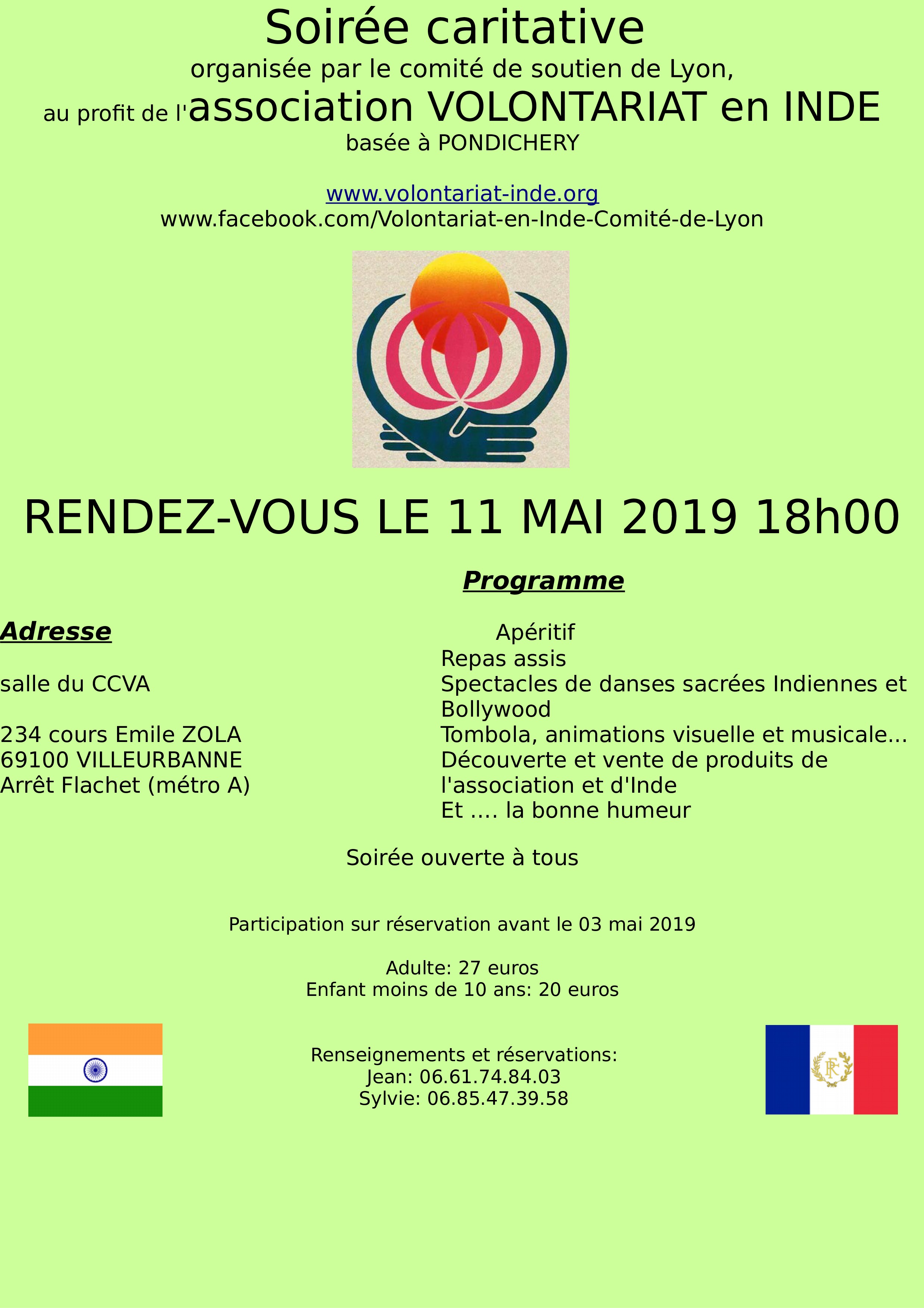 Soirée Caritative (Aide au Volontariat en Inde)
