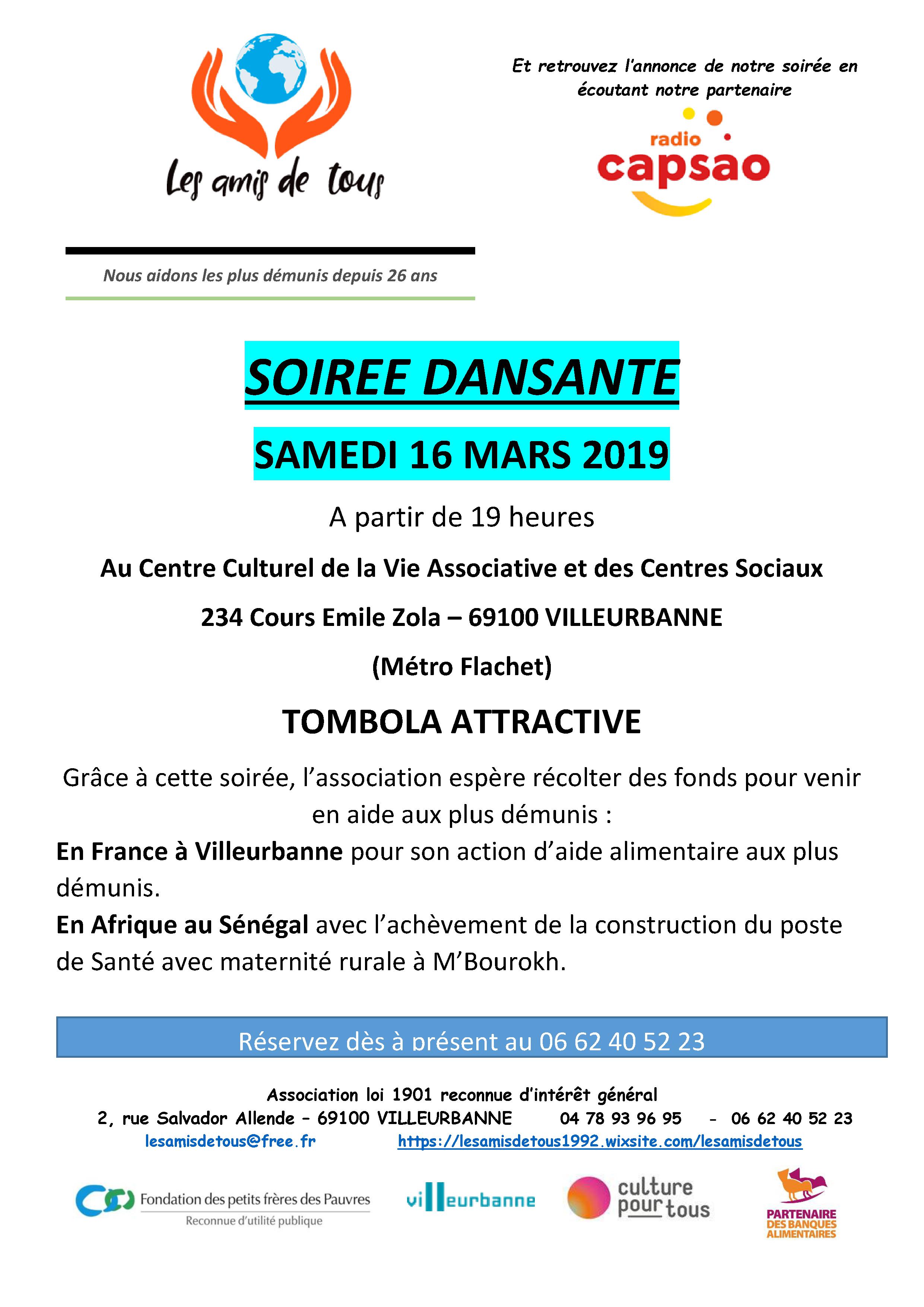 Soirée dansante annuelle 2019 de l'Association LES AMIS DE TOUS