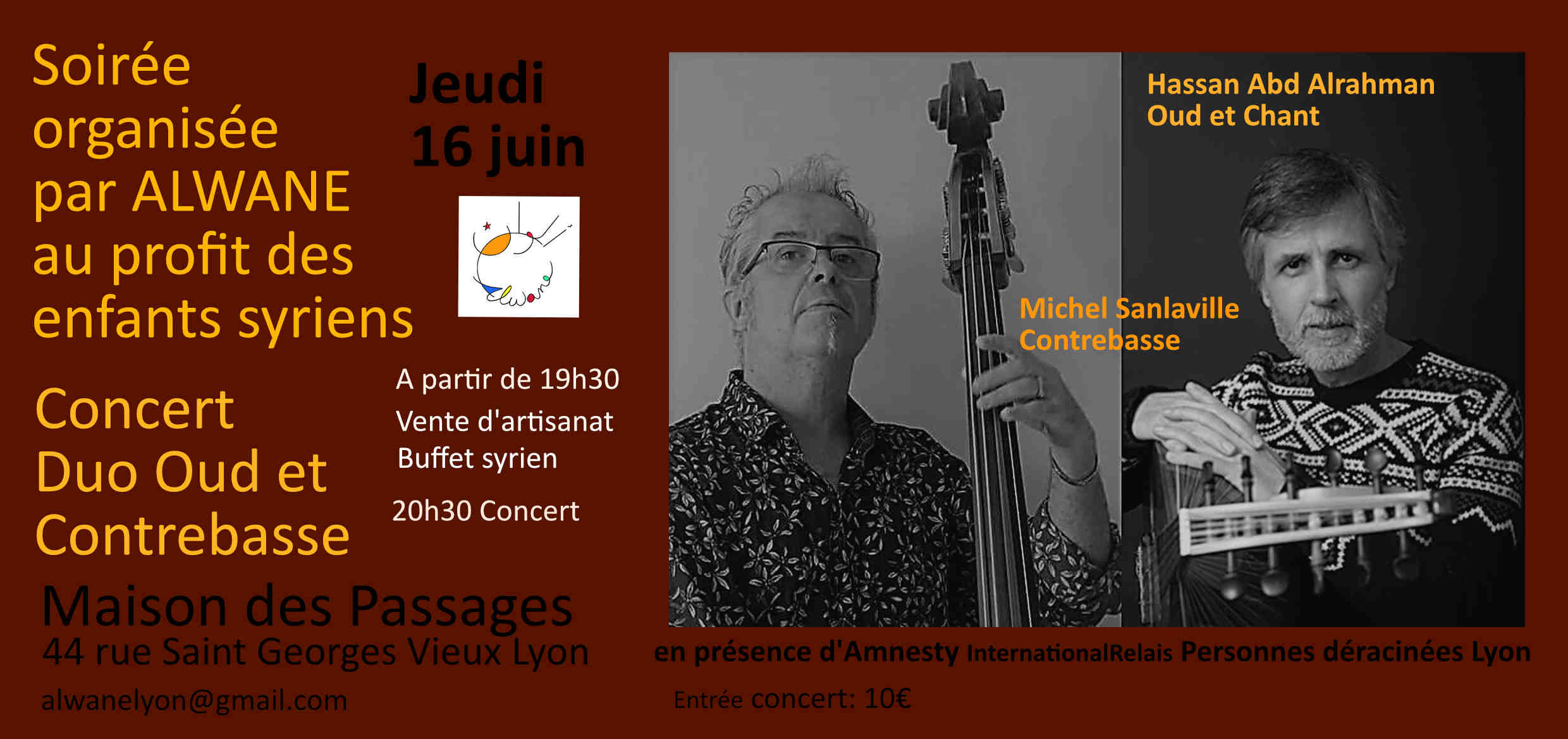 Soirée syrienne, concert oud et contrebasse