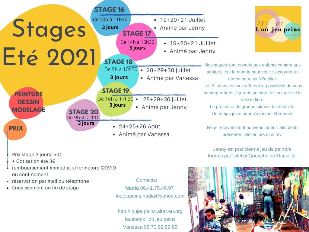 Stage Jeu de Peindre + Modelage