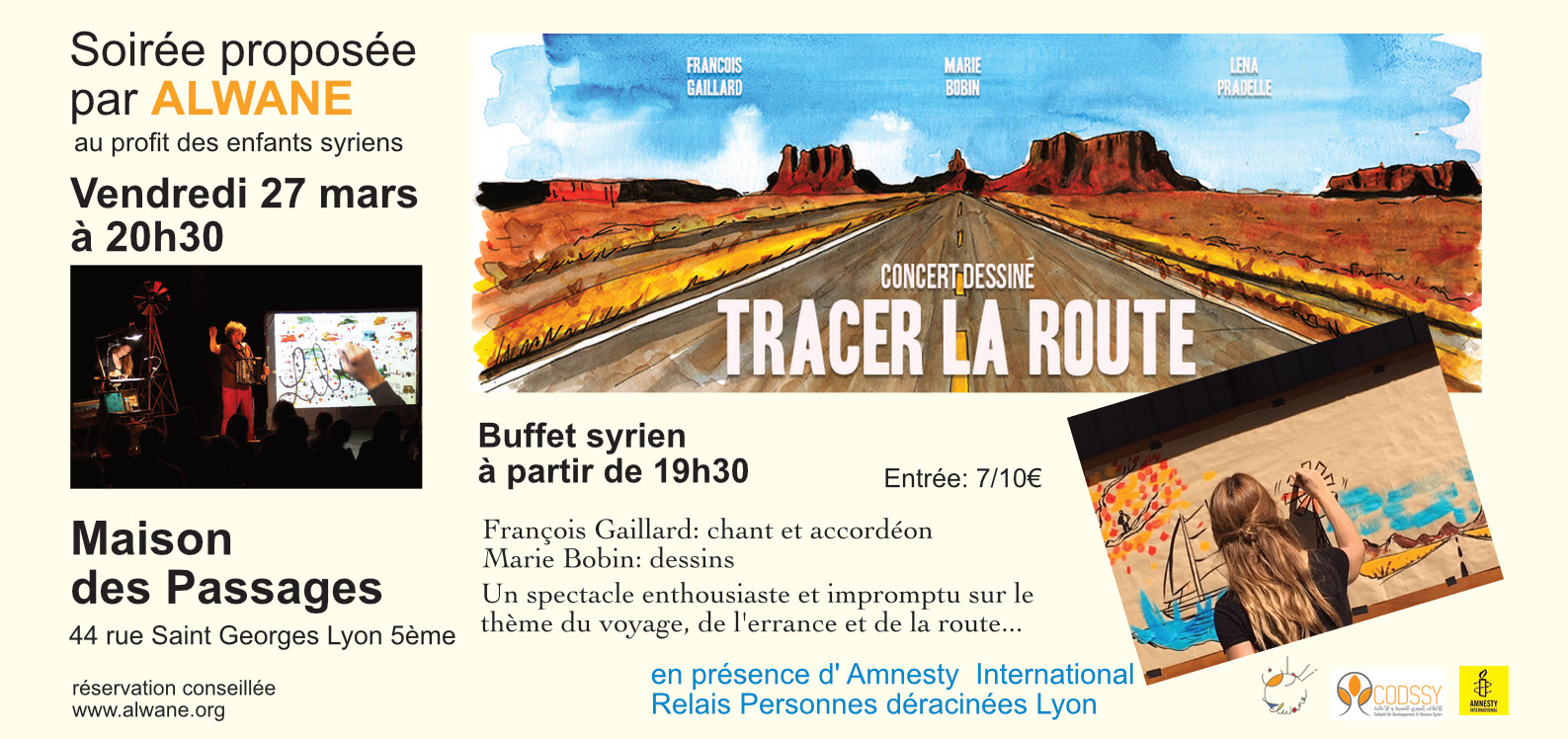 Tracer la route, concert dessiné