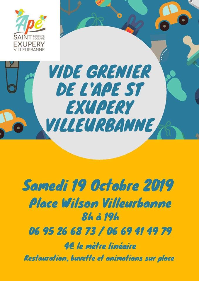 Vide grenier de L'APE ST EXUPERY VILLEURBANNE